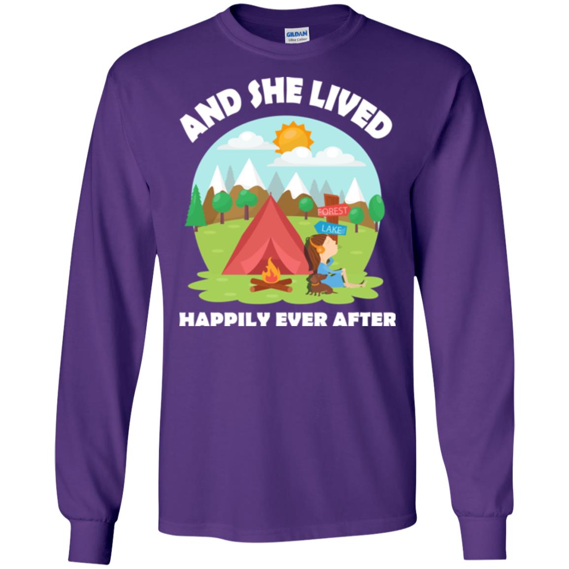 And She Lived Happily Ever After T-shirt Purple