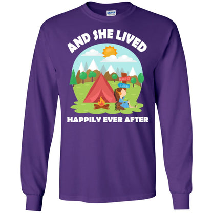 And She Lived Happily Ever After T-shirt Purple