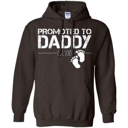 Daddy T-shirt Promoted To Daddy Est 2018 Dark Chocolate