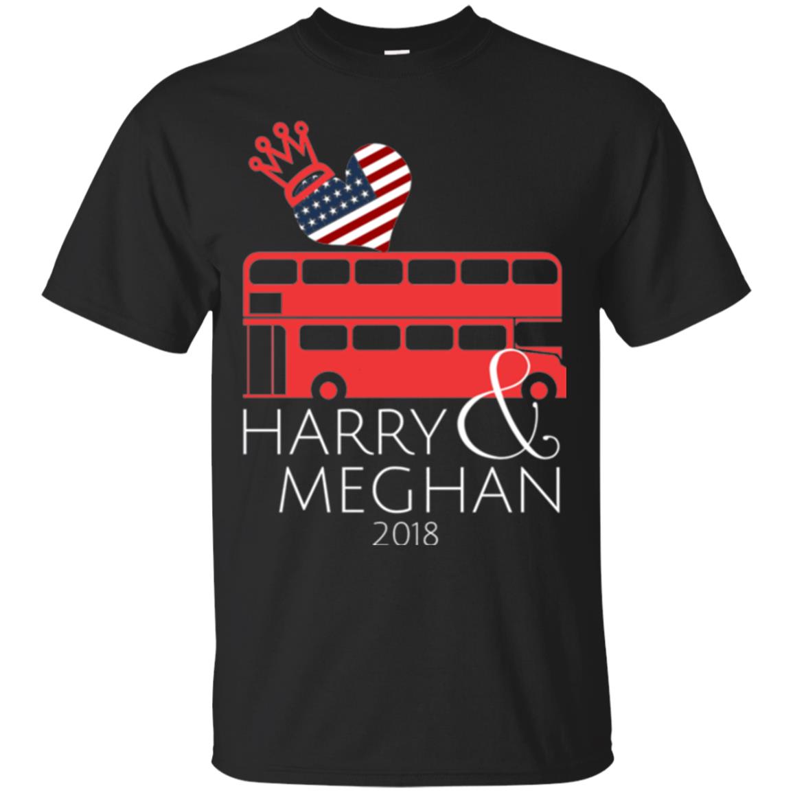 Harry And Meghan Royal Wedding Love Bus Usa T-shirt Black