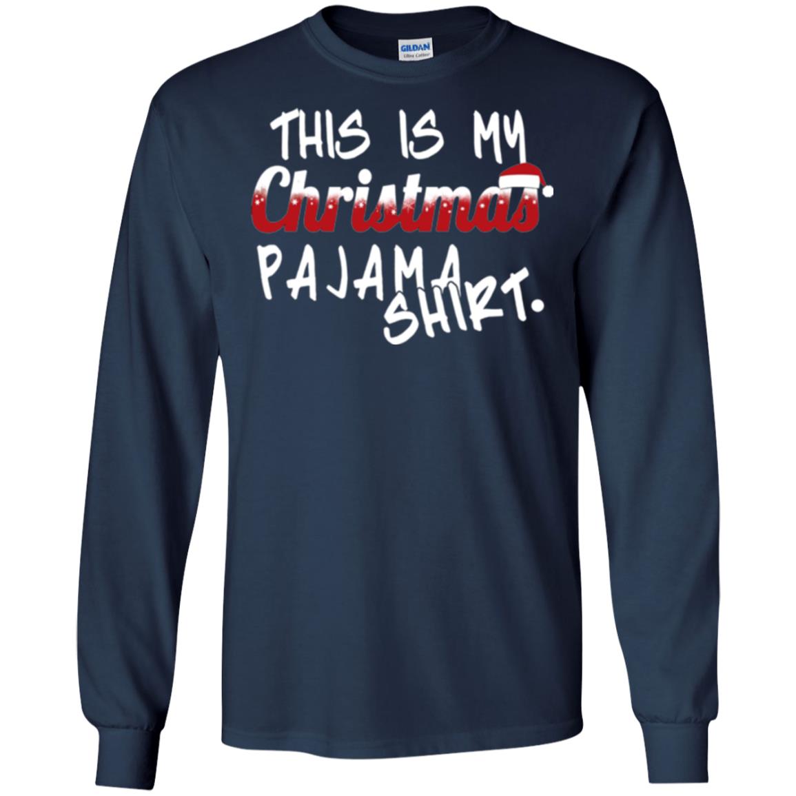 Christmas T-shirt This Is My Christmas Pajama Shirt Navy