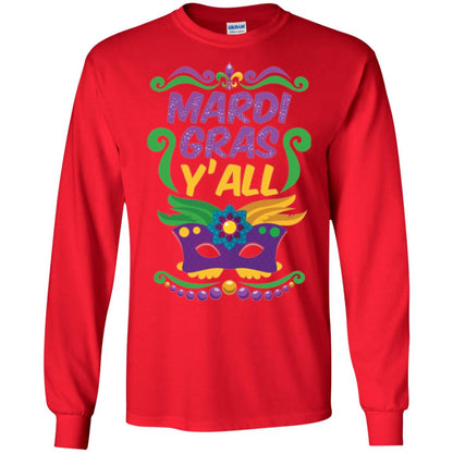 Mardi Gras T Shirt Mardi Gras Y_all T-shirt Red