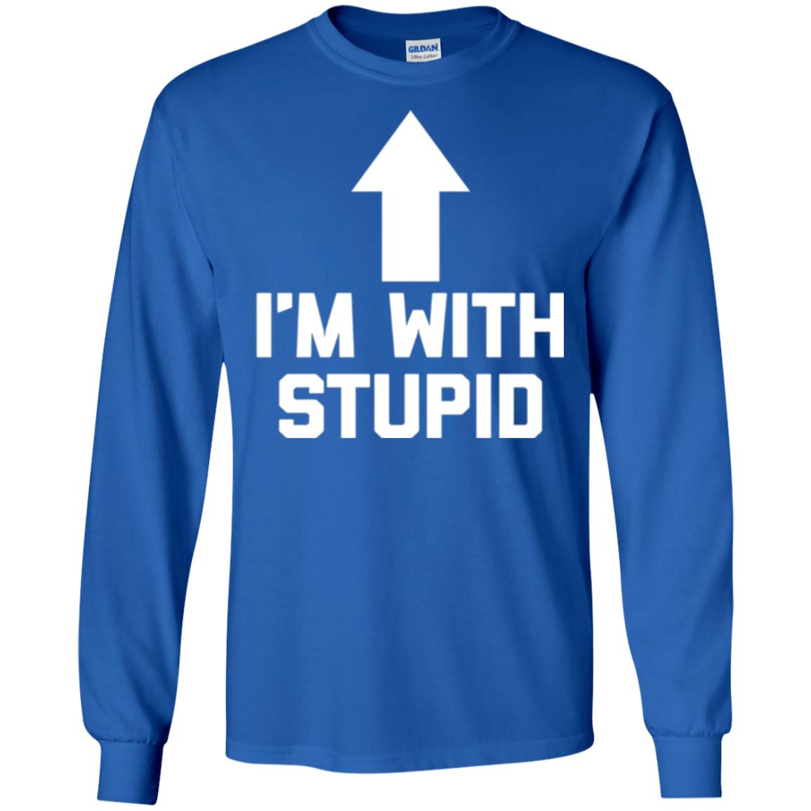 Im With Stupid T-shirt Royal