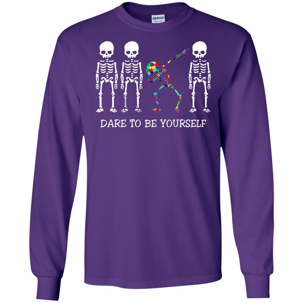 Dare To Be Yourself Autism Awareness T-shirt Purple