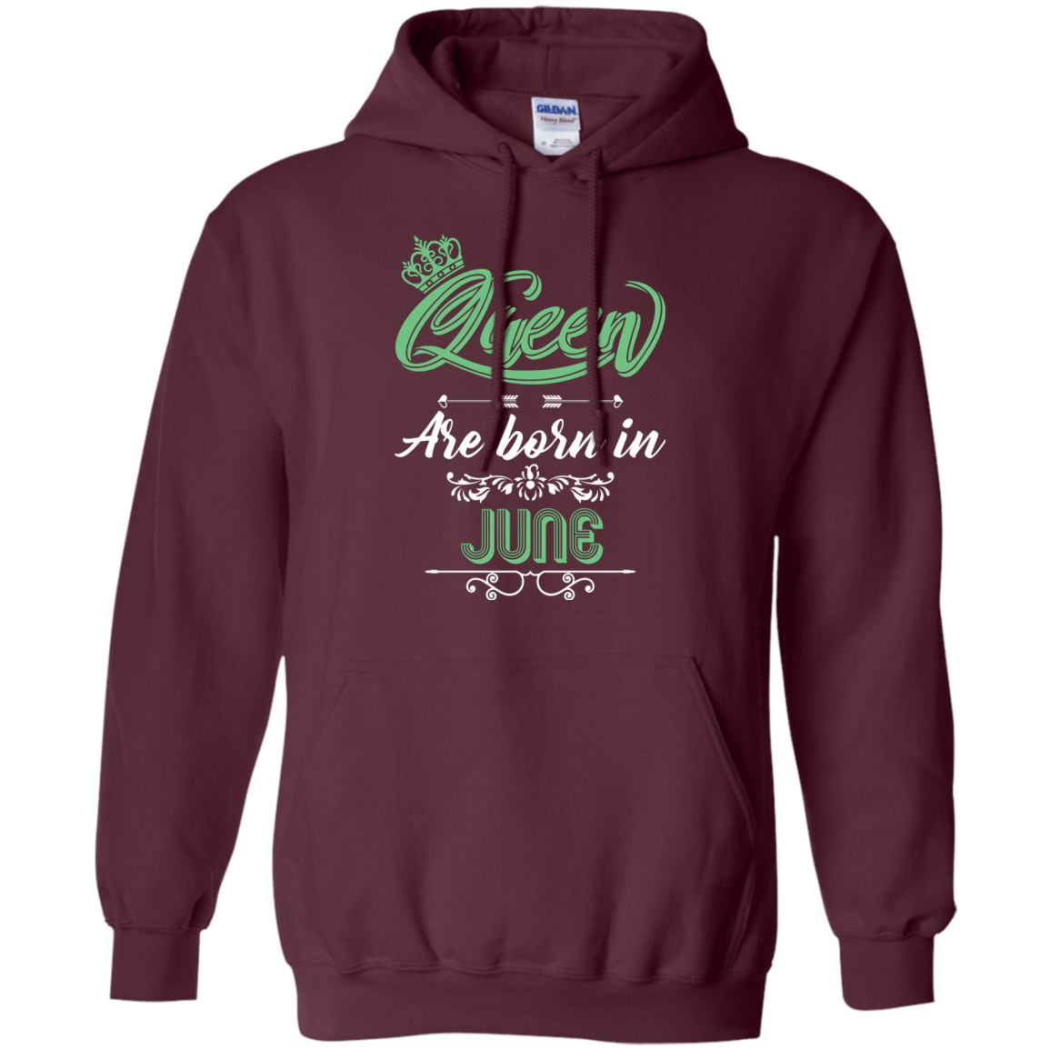 Brithday T-Shirt Queen Are Born In June Maroon