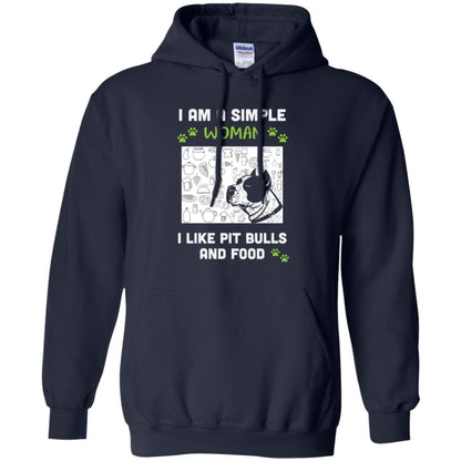 Pitbull Lover T-shirt I Am A Simple Woman I Like Pit Bulls Navy