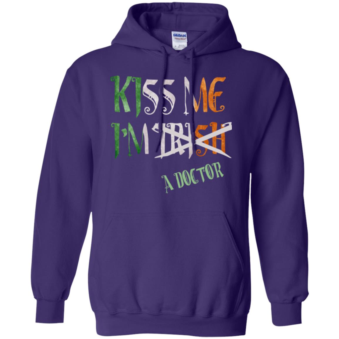 Saint Patrick's Day T-shirt Kiss Me I'm Irish A Doctor Purple