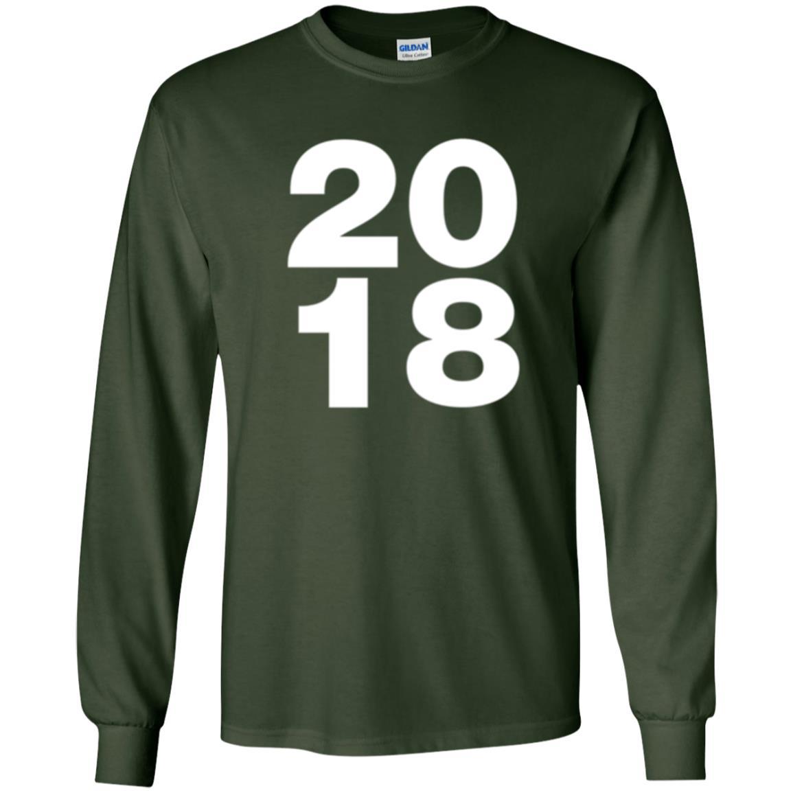 Happy New Year T-shirt 2018 New Year Party T-shirt Forest Green