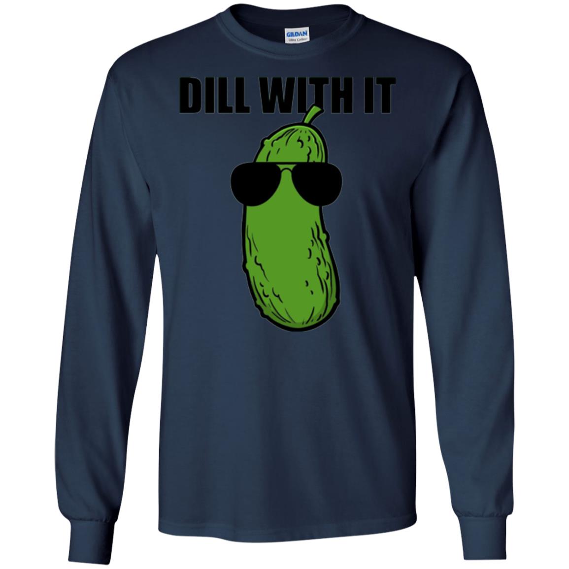 Funny Pickle T-shirt Dill With It Navy