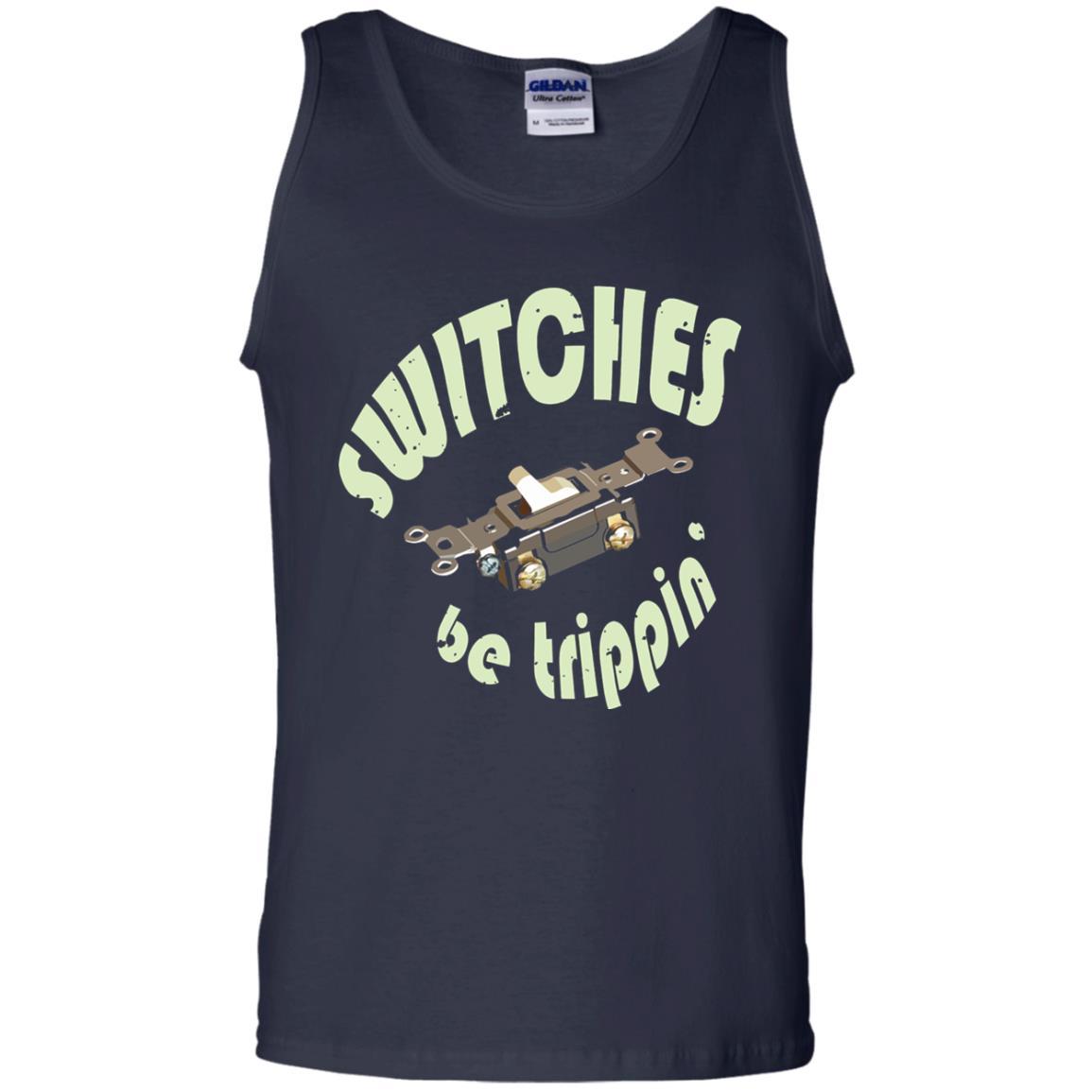 Electrician T-shirt Switches Be Trippin Navy