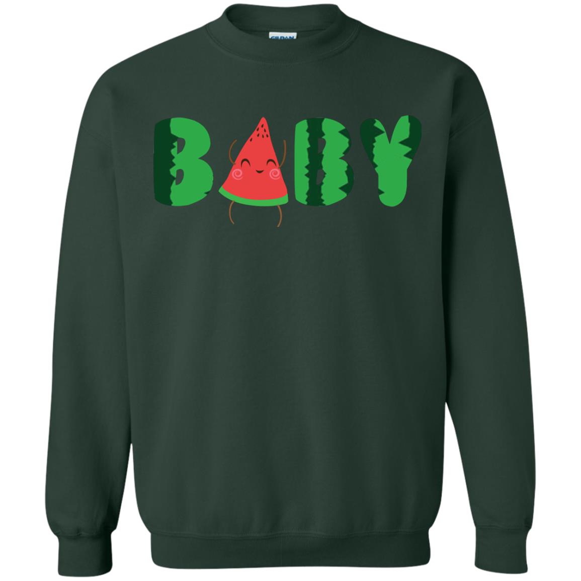 Baby Watermelon Funny Summer Melon Fruit Shirt For Baby Kids Forest Green