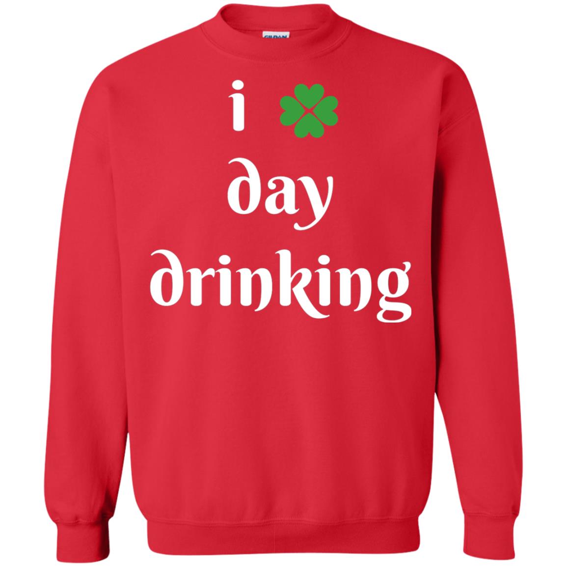 I Day Drinking Funny St Patricks Day T-shirt Red