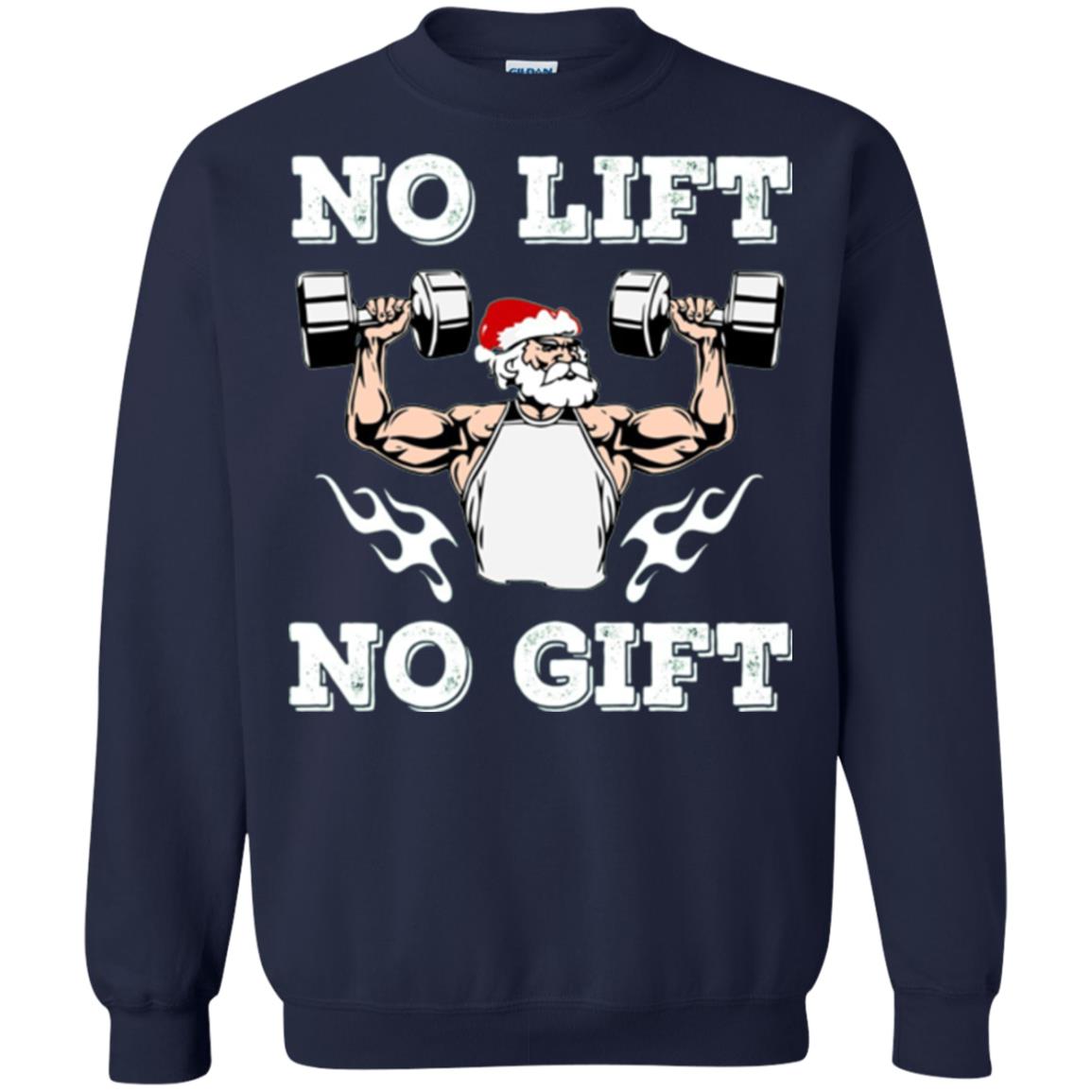 Christmas T-shirt No Lift No Gift Navy