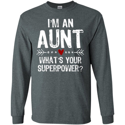 Aunt T-shirt I_m An Aunt What_s Your Superpower Dark Heather