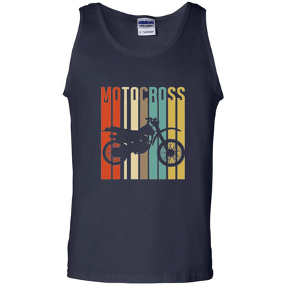 Dirt Bike Silhouette T-shirt Cool Vintage Motocross Navy