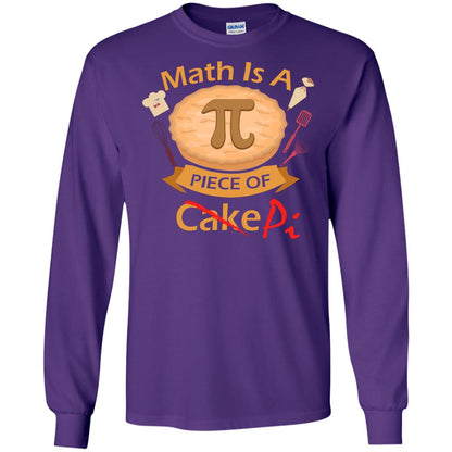 Math Is A Piece Of Pi Funny Pi Day T-shirt For Math Lover Purple