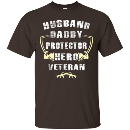 Husband Daddy Protector Hero Veretan T-shirt Dark Chocolate
