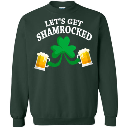 Patrick_s Day T-shirt Let_s Get Shamrocked Forest Green
