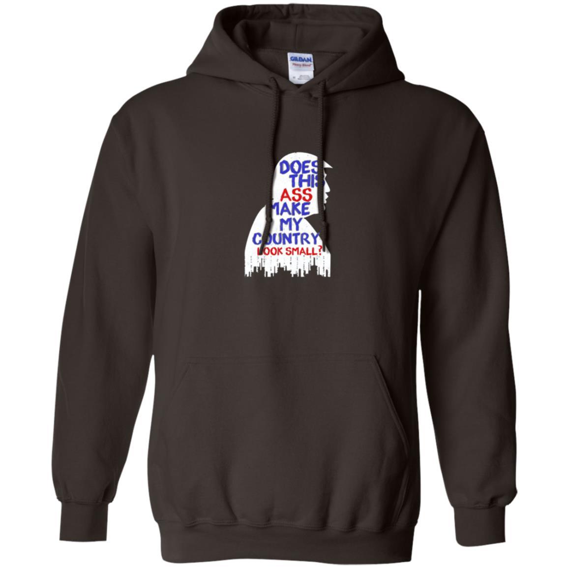 Political T-shirt Does This Ass Make Country Look Small Dark Chocolate