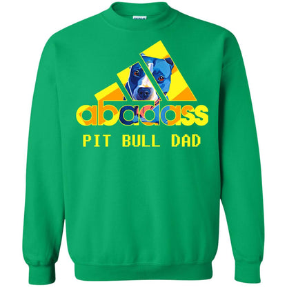 Abadass Pit Bull Dad Daddy Loves Pitbull Shirt Irish Green