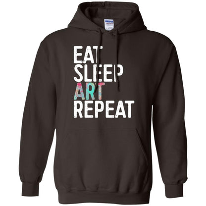 Artist T-shirt Eat Sleep Art Repeat Dark Chocolate