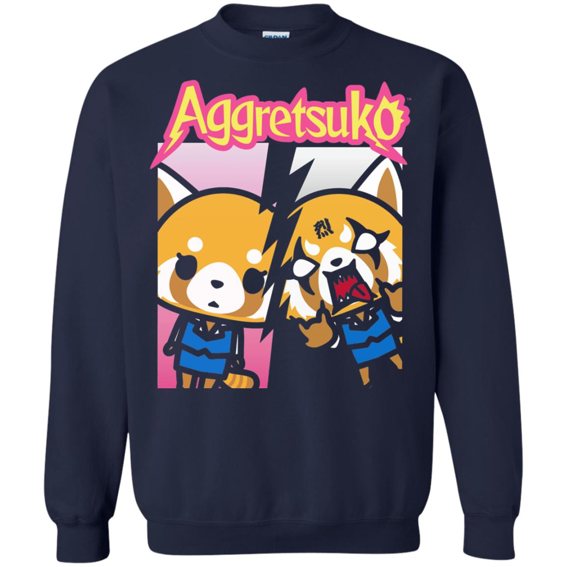 Aggretsuko Split Personality T-shirt Navy