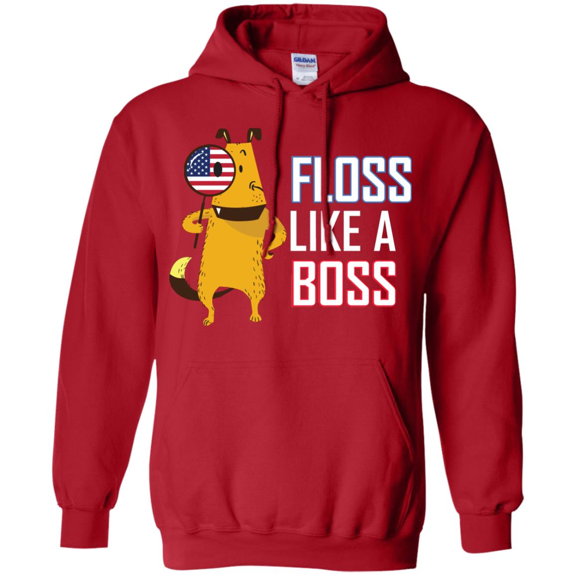Floss Like A Boss Dog Shirt Red
