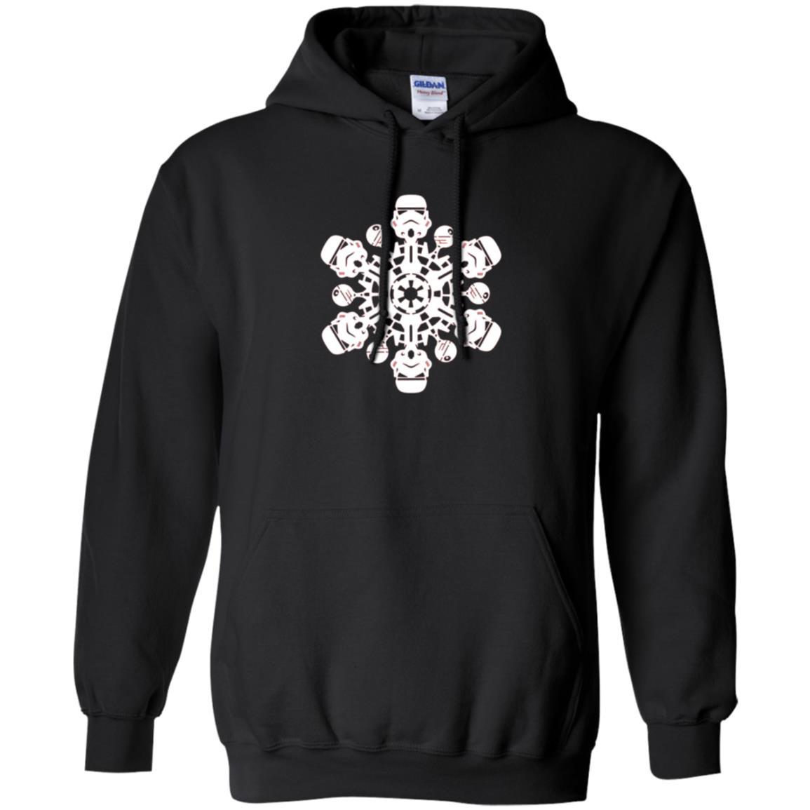 Film T-shirt Star Wars Stormtrooper Christmas Snowflake Graphic Black