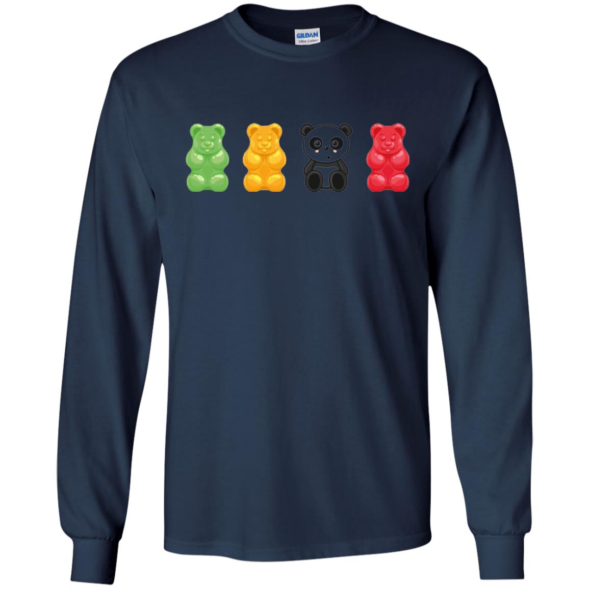 Bear Lover T-shirt Cute Panda Candy Bear Navy
