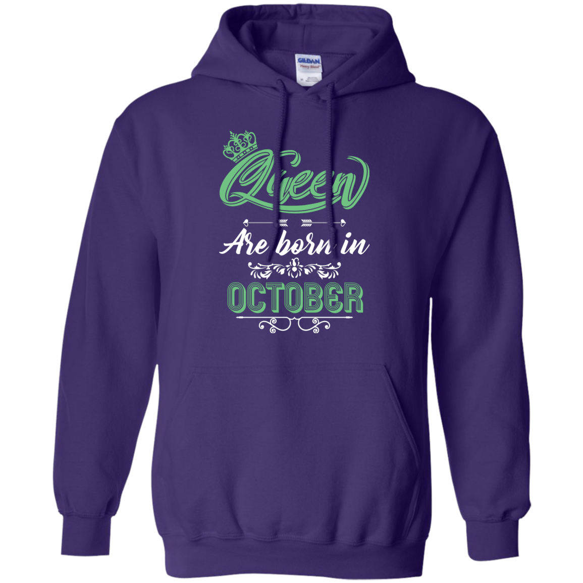 Brithday T-Shirt Queen Are Born In October Purple