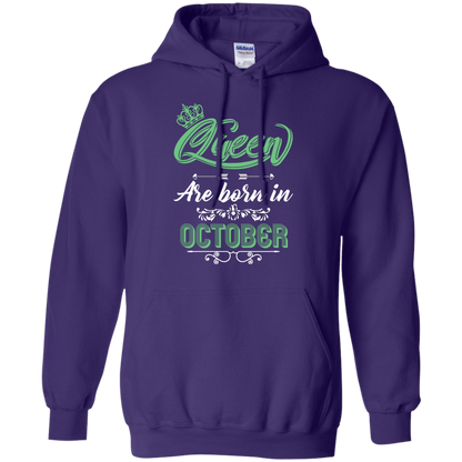 Brithday T-Shirt Queen Are Born In October Purple