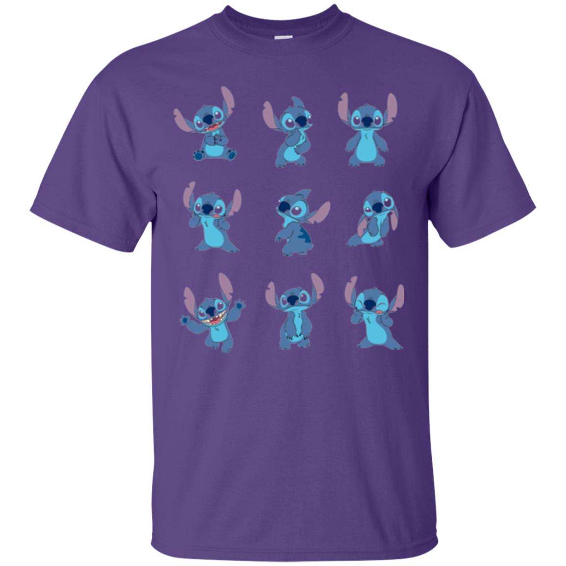 Stitch T-shirt Disney Many Moods Purple