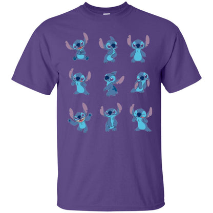 Stitch T-shirt Disney Many Moods Purple