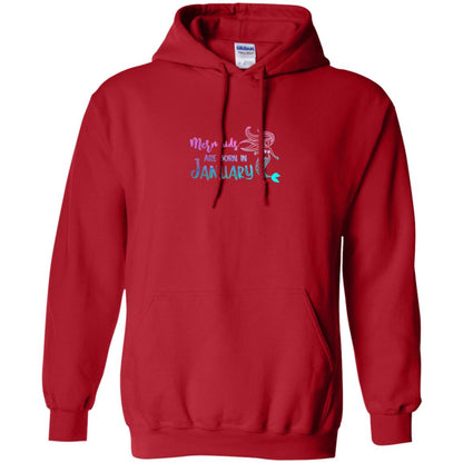 Mermaids Are Born In January Birthday T-shirt Red