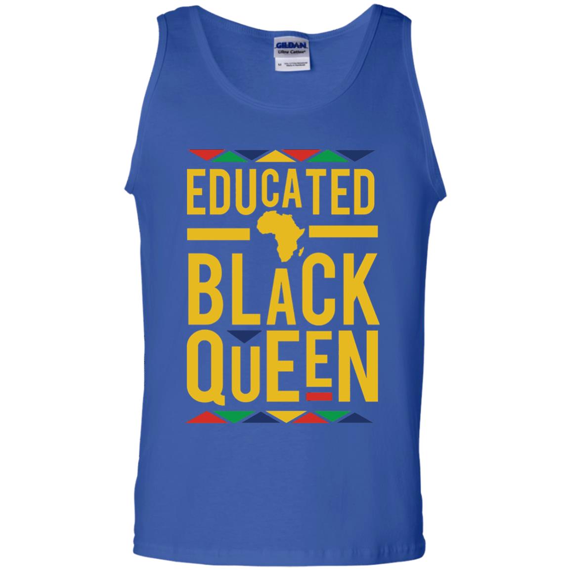 African Dna Pride T-shirt Dashiki Educated Black Queen Royal