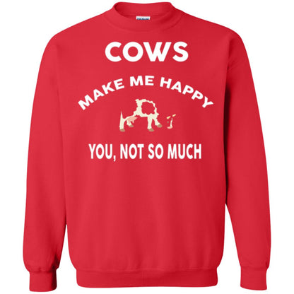 Cow Lovers T-shirt Cows Make Me Happy You Not So Much Red