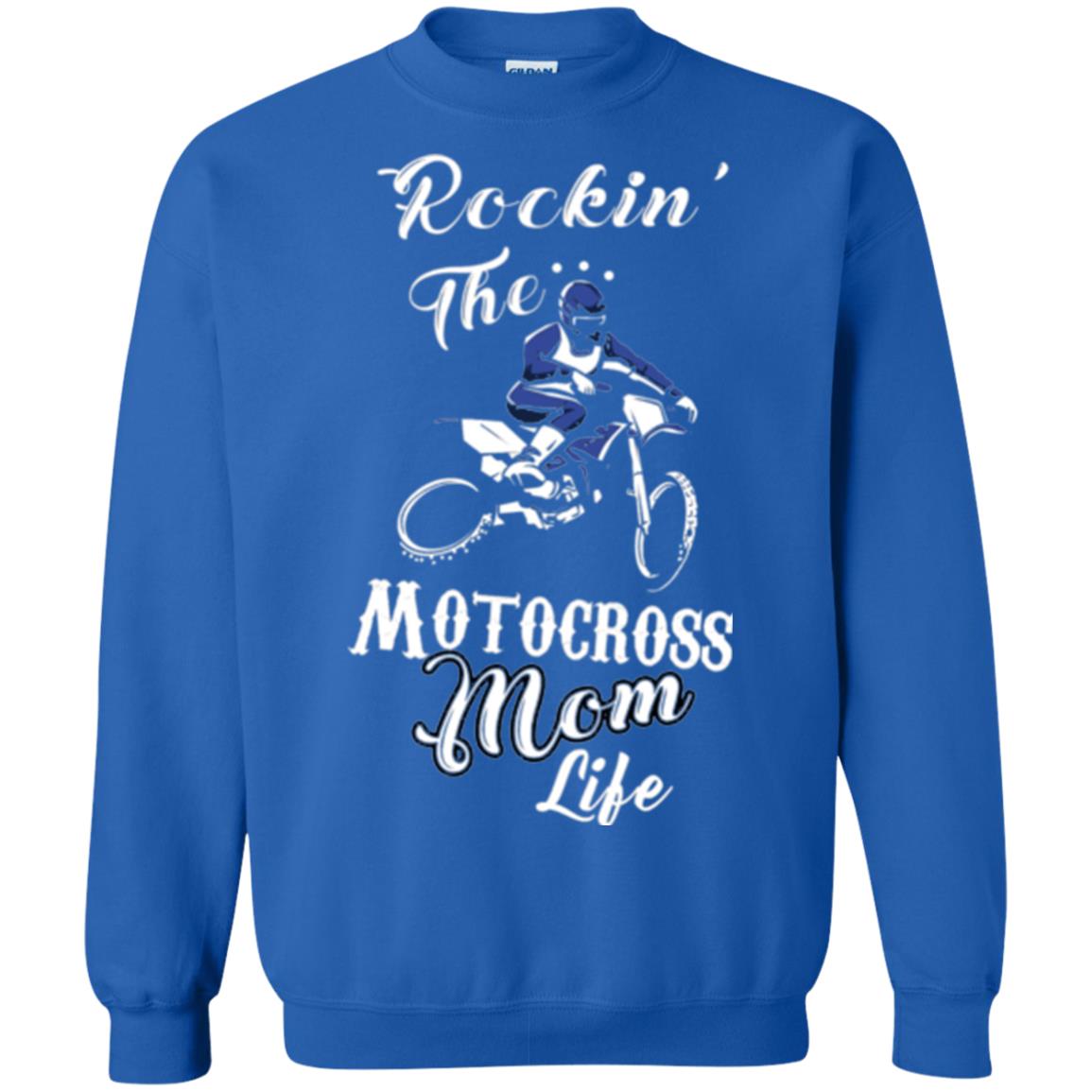 Rocking The Motocross Mom Life Mommy T-shirt Royal