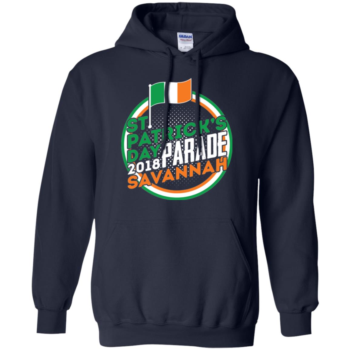 Parade Savannah 2018 Ireland Flag St. Patrick_s Day T-shirt Navy