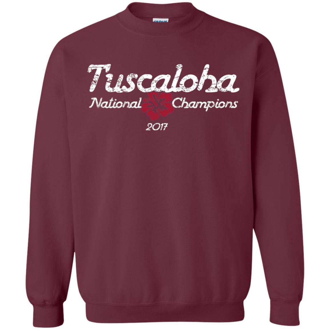 Football T-shirt Alabama Tuscaloha National Champions 2017 Maroon