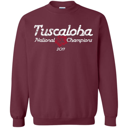 Football T-shirt Alabama Tuscaloha National Champions 2017 Maroon