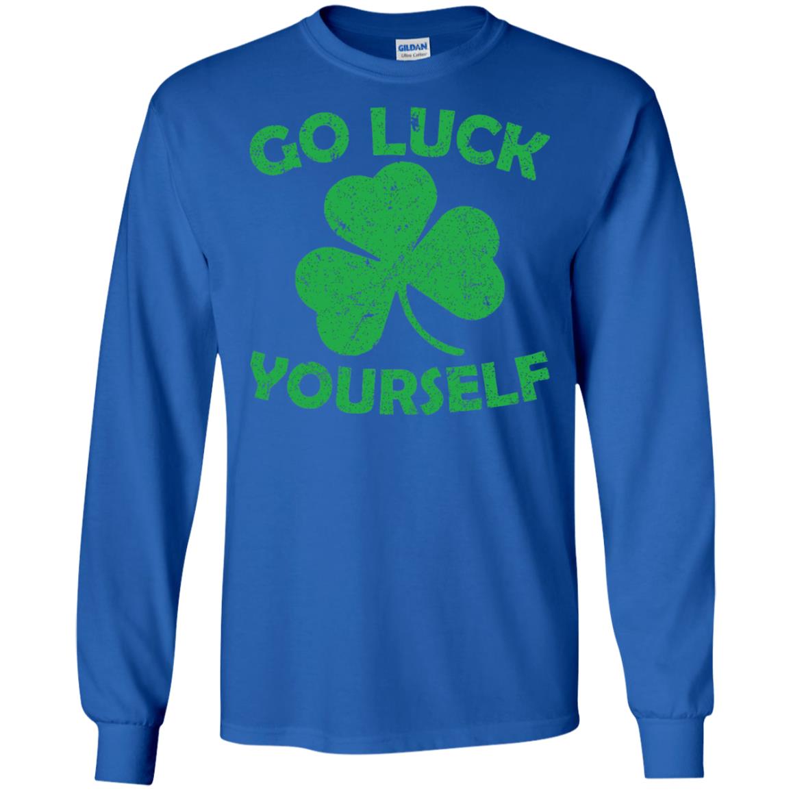 Go Luck Yourself St. Patrick_s Day T-shirt Royal