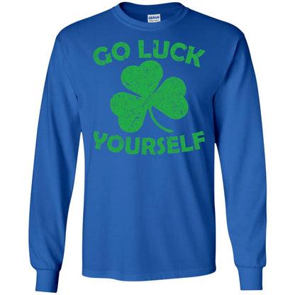 Go Luck Yourself St. Patrick_s Day T-shirt Royal