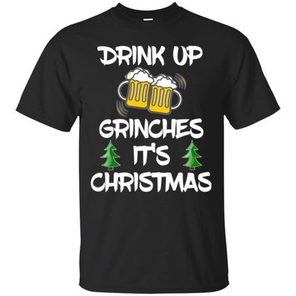 Beer Lovers T-shirt Drink Up Grinches It_s Christmas Black