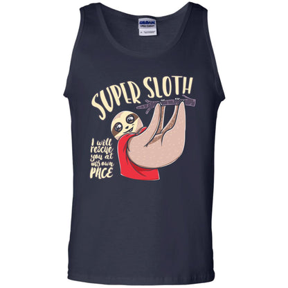 Funny Sloth T-shirt I Will Rescue You At My Own Pace Navy