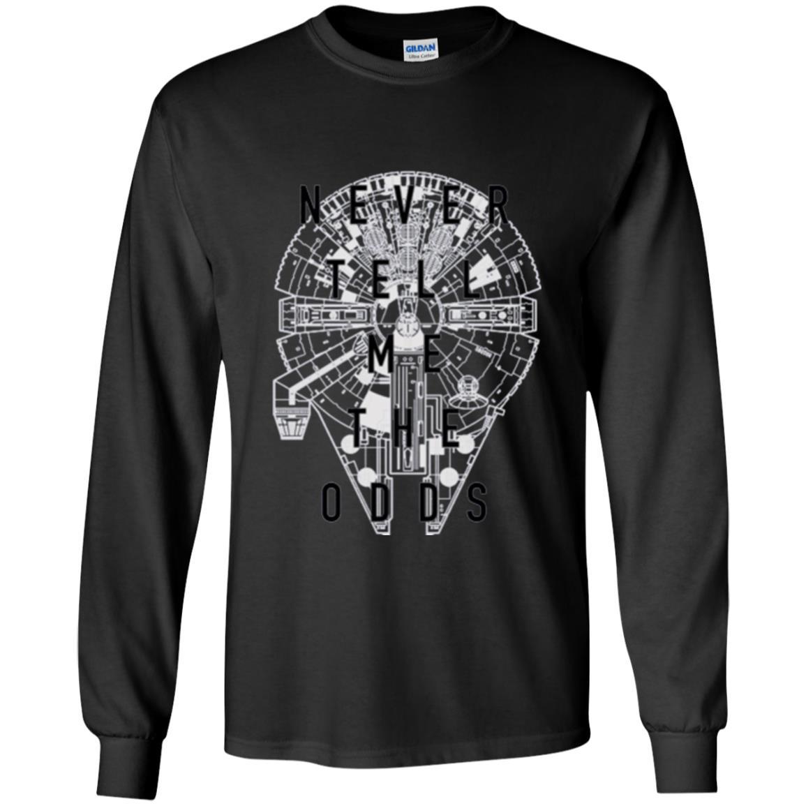 Film T-shirt Falcon Never Tell Me The Odds T-shirt Black