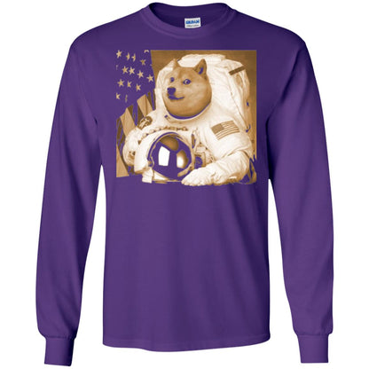 Astronomy T-shirt Dogecoin Moon Astronaut Crypto Purple