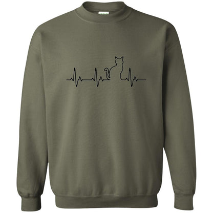 Cat Lover T-shirt Cute Cat Best Friend Forever Military Green