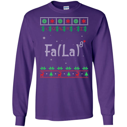 Fa La La La Mathematics X-mas Gift Shirt Purple