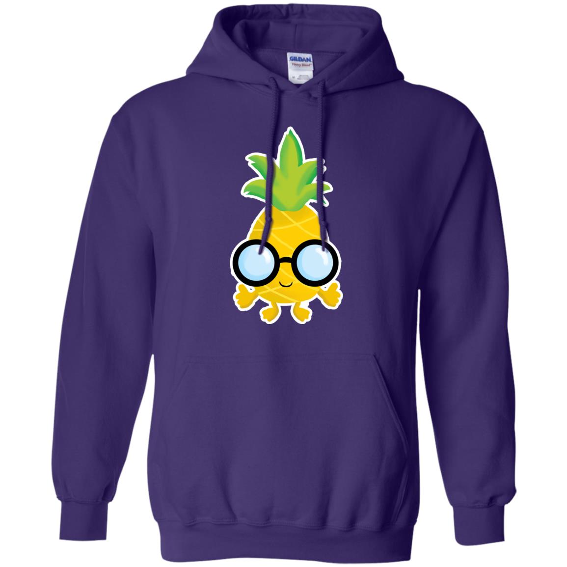 Funny Pineapple With Glasses For Boys Mens Shirt Purple
