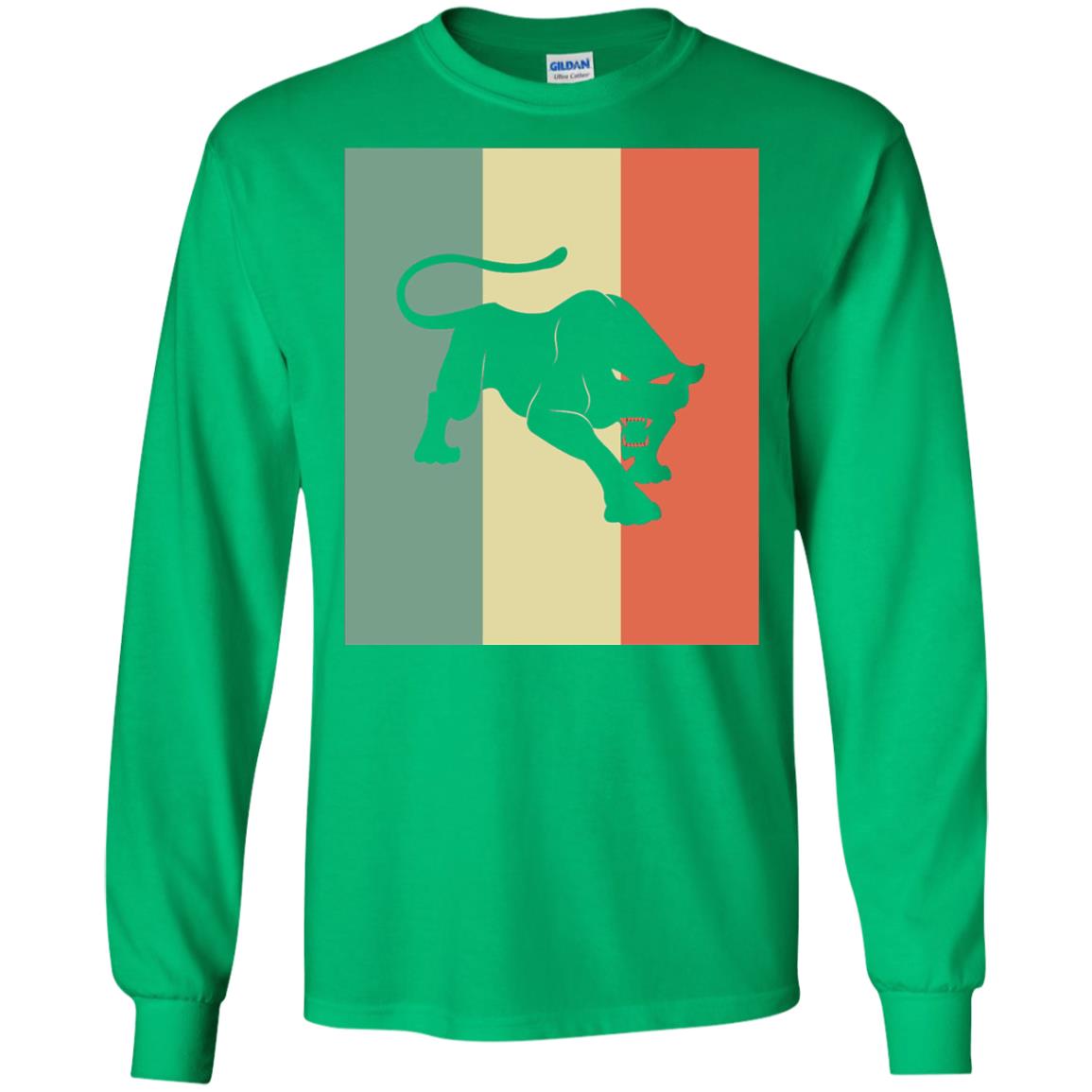 Black Panther Silhouette Gift Shirt Retro Vintage Classic Tee Irish Green